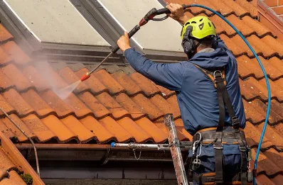 Démoussage et hydrofuge de toiture à Coyrière
